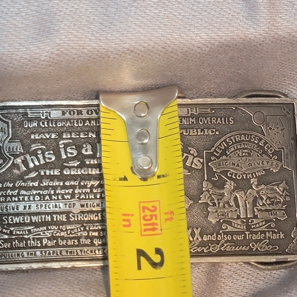 Vtg 1975 Levi Strauss & Co. Bergamot Brass Works Belt Buckle. Made In USA - Picture 8 of 8